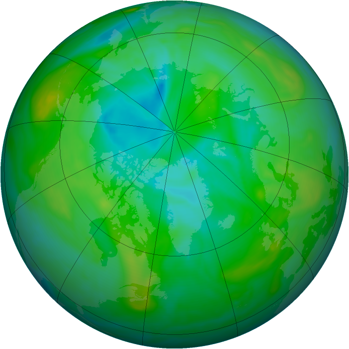 Arctic ozone map for 24 July 2005